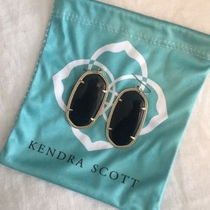 Kendra Scott Danielle Black and Gold Earrings